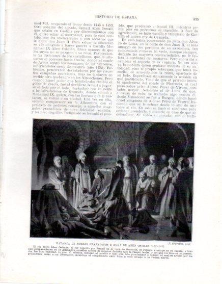 LAMINA V33674: Matanza de nobles granadinos y fuga de Aben Ostman por J. Segrelles