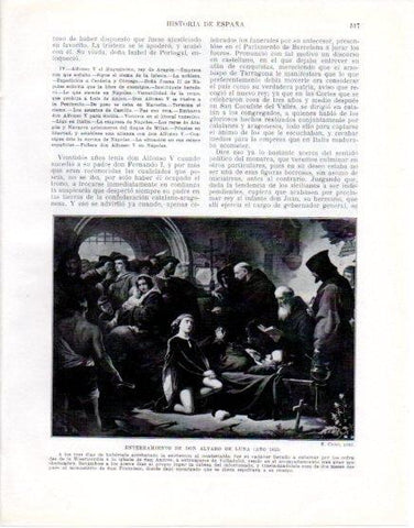 LAMINA V33675: Enterramiento de Don Alvaro de Luna por E. Cano