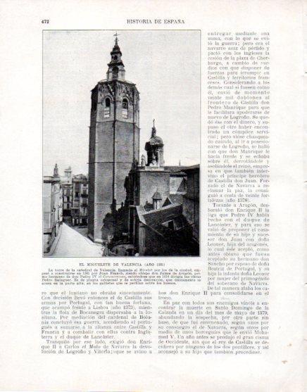 LAMINA V33653: Vista del Miguelete de Valencia