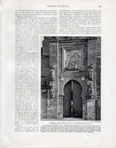 LAMINA V33634: Puerta del Perdon, Catedral de Sevilla