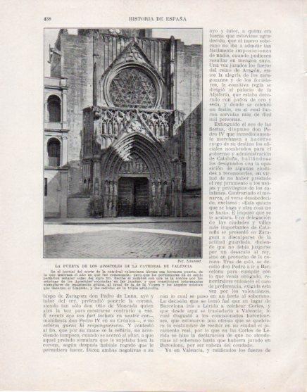 LAMINA V33636: Puerta de los Apostoles, Catedral de Valencia