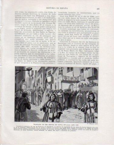 LAMINA V33637: Traslado de los restos de Santa Eulalia por F. Blanch