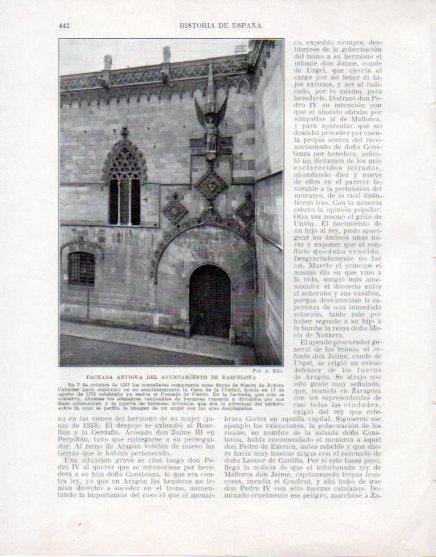 LAMINA V33638: Fachada antigua del Ayuntamiento de Barcelona