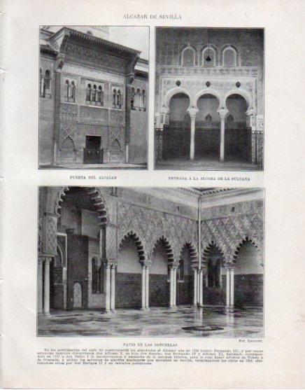 LAMINA V33644: Vistas del Alcazar de Sevilla