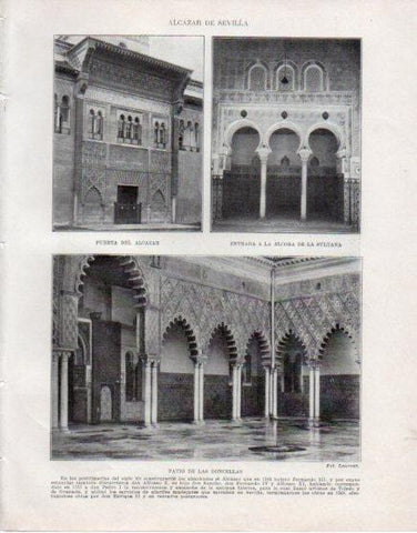 LAMINA V33644: Vistas del Alcazar de Sevilla