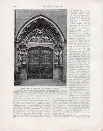 LAMINA V33645: Puerta del claustro de la Catedral de Burgos