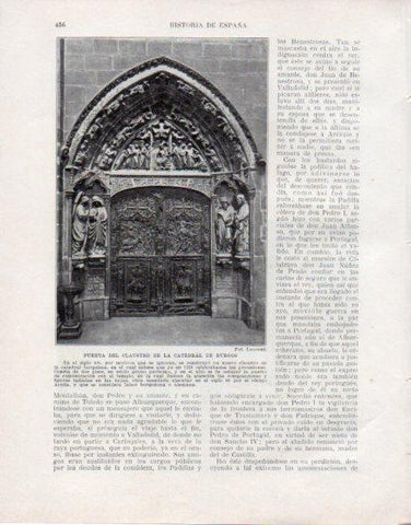 LAMINA V33645: Puerta del claustro de la Catedral de Burgos
