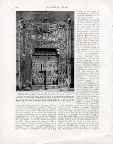 LAMINA V33649: Puerta del llamado Palacio del Rey Don Pedro I en Toledo