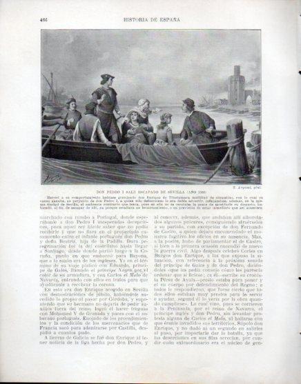 LAMINA V33650: Don Pedro I sale escapado de Sevilla por T. Argemi