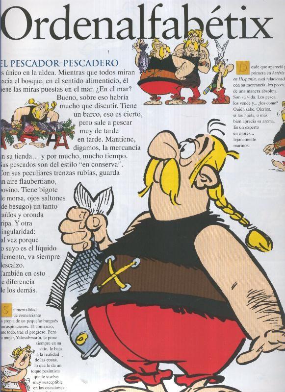 Poster-Ficha Asterix: Quien es quien: Ordenalfabetix