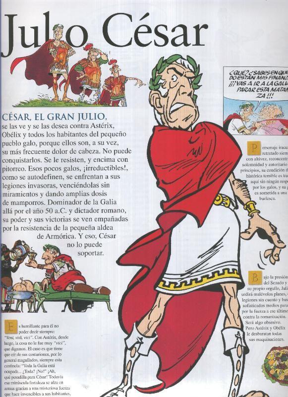 Poster-Ficha Asterix: Quien es quien: Julio Cesar