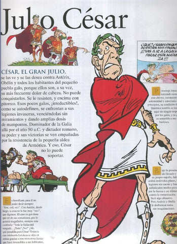 Poster-Ficha Asterix: Quien es quien: Julio Cesar