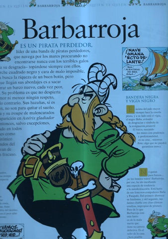 Poster-Ficha Asterix: Quien es quien: Barbarroja