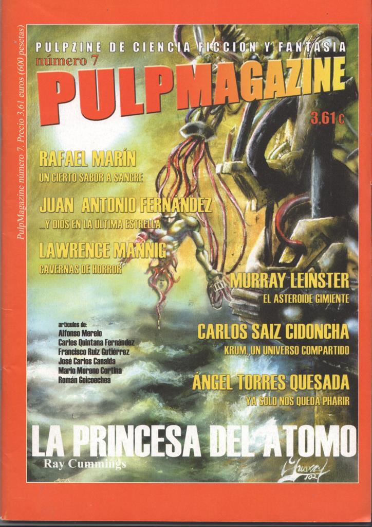 Fanzine: Pulpmagazine num 7, abril 2002. Novela completa La princesa del átomo de Ray Cummings