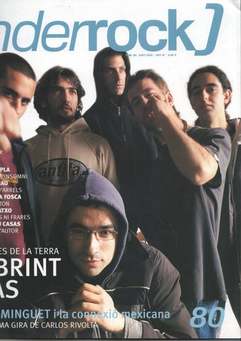Revista Enderrock num 80, juny 2002. Portada el grupo valenciano Obrint Pas en ritmes de la Terra