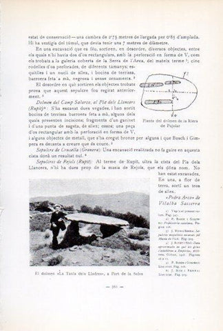 LAMINA V34668: Dolmen La Taula dels Lladres, Port de la Selva