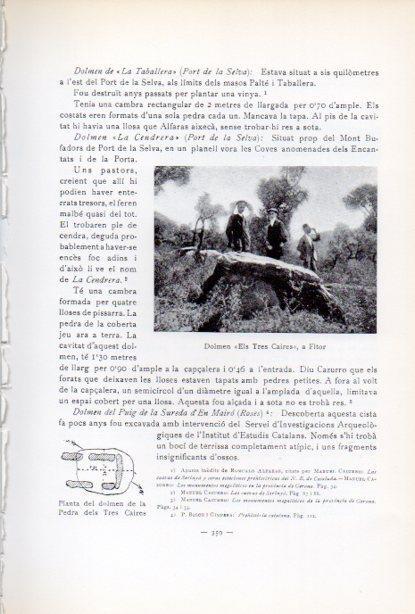 LAMINA V34670: Dolmen Els Tres Caires a Fitor