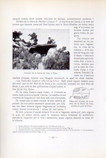 LAMINA V34671: Dolmen de la Serra de Calç a Fitor