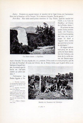 LAMINA V34676: La Pedra dreta a Agullana i Menhir de Massanet de Cabrenys