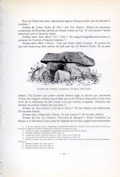 LAMINA V34678: Dolmen La Roca d'En Toni, Vilassar