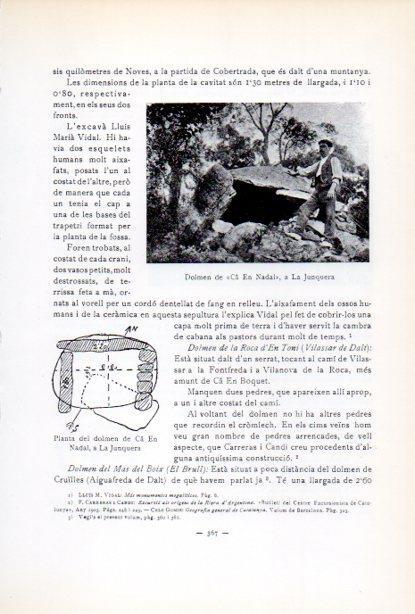 LAMINA V34680: Planta i dolmen de Ca En Nadal a La Junquera