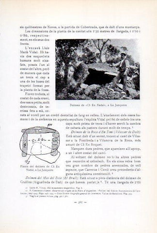 LAMINA V34680: Planta i dolmen de Ca En Nadal a La Junquera