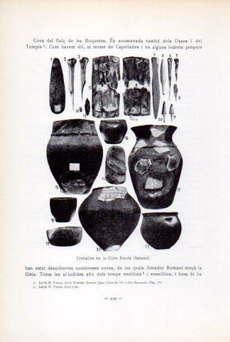 LAMINA V34685: Troballes de la Cova Fonda (Salamo)