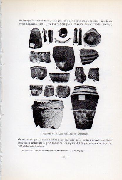 LAMINA V34692: Troballes de la Cova del Tabaco (Camarasa)