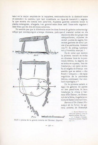 LAMINA V34663: Perfil i planta de la galeria coberta del Barranc, Espolla