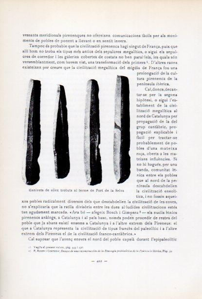 LAMINA V34693: Ganivets trobats al terme de Port de la Selva