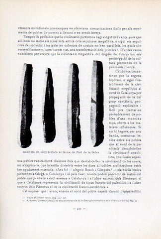 LAMINA V34693: Ganivets trobats al terme de Port de la Selva