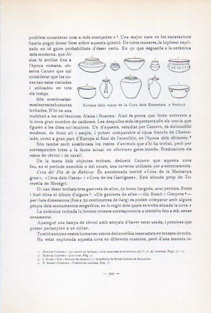 LAMINA V34694: Formes dels vasos de la Cova dels Encants, Serinya