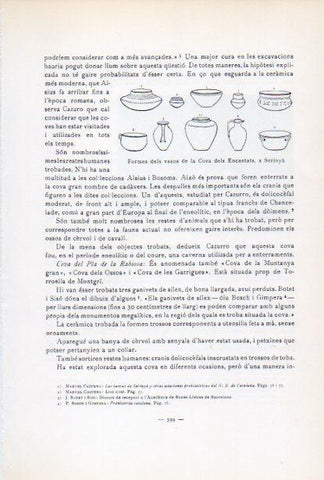 LAMINA V34694: Formes dels vasos de la Cova dels Encants, Serinya