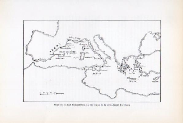 LAMINA V34739: Mapa de la Mediterrania en temps de la colonitzacio hel.lenistica