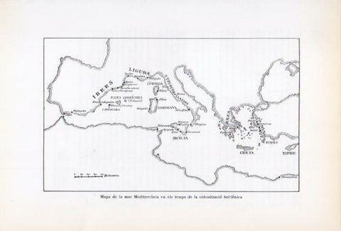 LAMINA V34739: Mapa de la Mediterrania en temps de la colonitzacio hel.lenistica