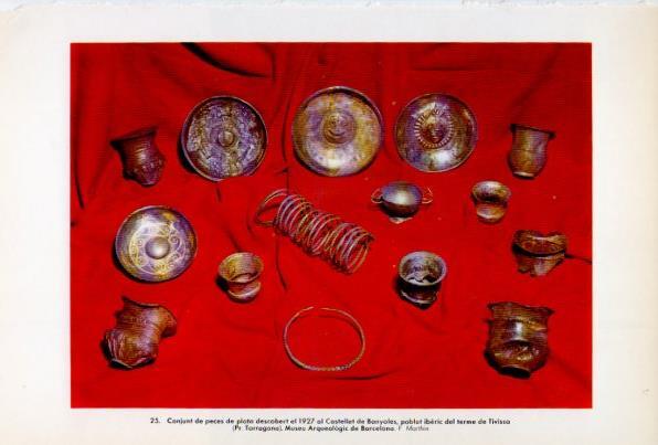 LAMINA V34750: Conjunt de peces de plata descobert al Castellet de Banyoles 