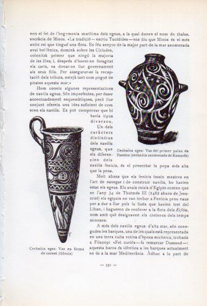 LAMINA V34726: Ceramica egea, vas de Gurnia i vas Palau de Faestos