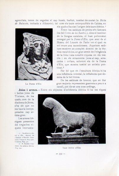 LAMINA V34725: Dama d'Elx i Taur iberic d'Elx