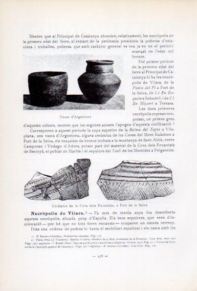 LAMINA V34713: Vasos d'Argentona i ceramica de la Cova dels Encants