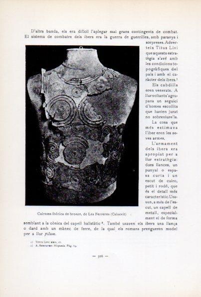 LAMINA V34722: Cuirassa iberica de bronze de Les Ferreres, Calaceit