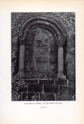 LAMINA V34568: Santa Maria de l'Estany, arc del finestral de l'absis