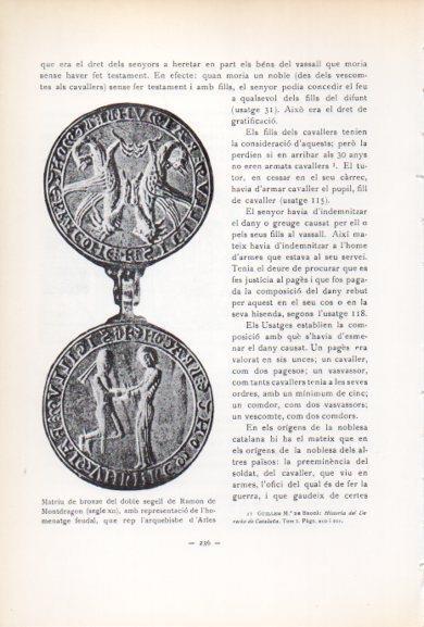 LAMINA V34569: Doble segell de Ramon de Montdragon segle XII