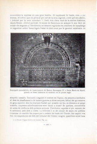 LAMINA V34573: Recordatoria enterrament de Ramon Berenguer IV, Santa Maria de Ripoll