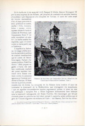 LAMINA V34524: Monastir de Sant Pere de Camprodon, Memories de l'Associacio d'Excursions Catalana