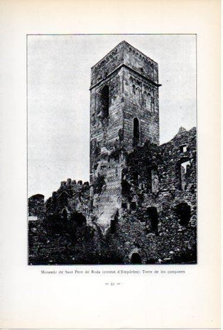 LAMINA V34527: Torre de les campanes, Monestir de Sant Pere de Roda