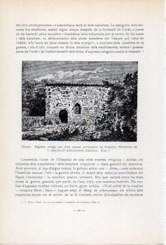 LAMINA V34531: Orrius esglesia, Memories de l'Associacio d'Excursions Catalana