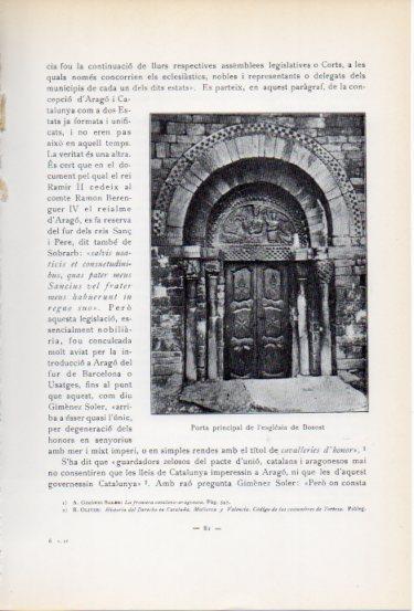 LAMINA V34533: Esglesia de Bosost, porta