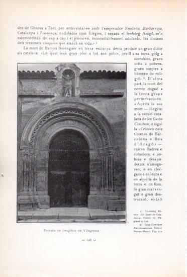 LAMINA V34545: Portada de l'esglesia de Vilagrassa