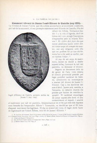 LAMINA V34612: Segell d'Elionor de Castella any 1223