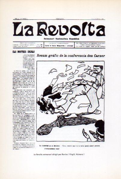 LAMINA V34617: Porta La Revolta setmanari dirigit per Rovira i Virgili numero 1